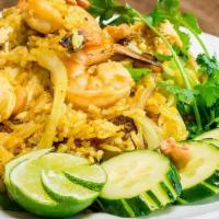 Kao Pad Sapparot · Shrimp & pineapple fried rice, cashews, onions, scallions