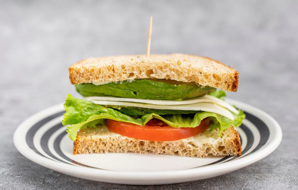 the Marina green · avocado, cheese, lettuce, tomato, sprouts, cucumber, on wheat sliced or roll
