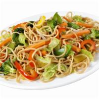Vegetable Chow Mein · Noodles sautéed with garlic, ginger, vegetables, and soy sauce.