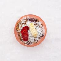 Naomi Açaí Bowl · Blended 100% Organic Açai, Banana and Strawberry. 
Topped with gluten-free vegan granola, ba...