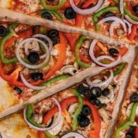 NY Style Hand Stretched Thin Crust Veggie Pizza (14