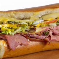 Hot Pastrami Swiss (Small) · The Works, Mayo and Mustard