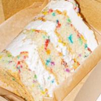 Birthday Cake Slice · A slice of our bestselling Birthday Cake, feat. Vanilla B’day cake layered with B'day frosti...