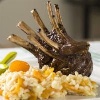 Lamb Chop with Rice · Juicy lamb chops and lamb cubed baked in clay oven.