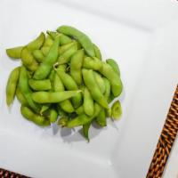 Edamame · Boiled soybean with sea salt.