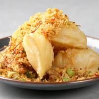 Typhoon Crispy Ha Gow (4) · Crispy shrimp dumpling tossed with fried garlic and scallions