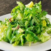 Mixed Greens · Seasonal lettuces with house vinaigrette. Serves 2 as a side, 1 as a meal. 
Add pt. reyes bl...