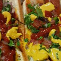 Beef Hot Dog · This item  is a Giant Beef Hot dog with well done cooked and spicy too. But customer can cho...