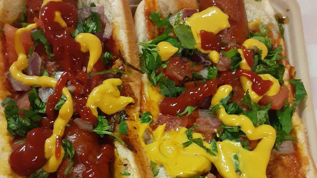Beef Hot Dog · This item  is a Giant Beef Hot dog with well done cooked and spicy too. But customer can choice mild or none spicy.