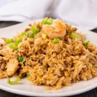 Fried Rice · Choice of any one: veggie, bbq pork, beef, chicken, prawns, seafood, house.