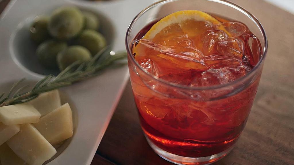 Americano · Campari, Vermouth Rosso, Soda Water, Orange
~ 8oz jar {serves two}