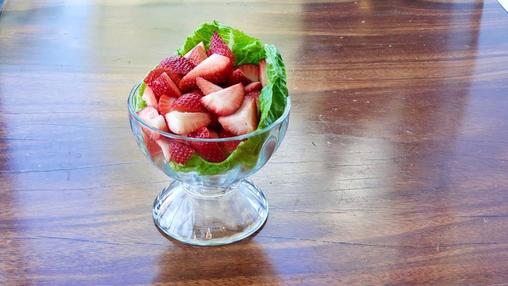 Fresh Strawberry Cup · In season.