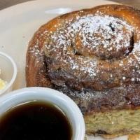 Cinnamon Roll French Toast · Our giant cinnamon roll baked fresh daily in our own oven, dipped in egg batter and grilled,...