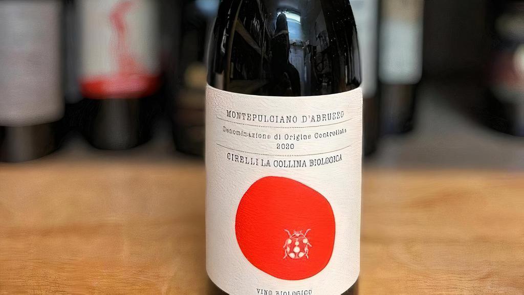 Cirelli Montepulciano d'Abruzzo · 2019 Montepulciano, Abruzzo, Italy. Notes of blackberry, cherry, and forest floor. All alcoholic beverages must be purchased with food.