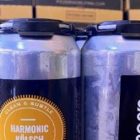 Harmonic Brewing Kolsch · 16oz can available by the can or 4 pack