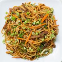 Beef Chowmin · Noodles fried with onion, carrot, and cabbage.