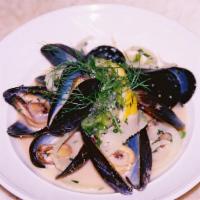 Steamed Mussels · Fresh from the Pacific Coast.