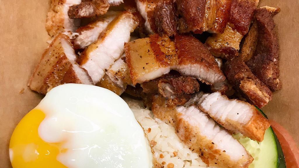 Liemposilog · salt & pepper pork belly.
*includes a side of garlic rice & egg