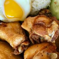 Chicksilog · homestyle Filipino fried chicken.

*includes a side of garlic rice & egg