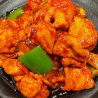 239. Red Curry Chicken    咖喱鸡煲 · Spicy.