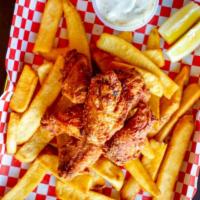 6 Pieces Chicken Wings & Chips · 