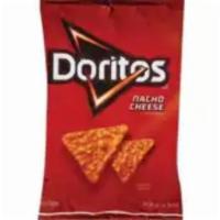 Doritos · small bag of original, cheese Doritos.