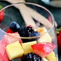 Fruit & Berries Cup · seasonal berries on the top of  strawberries, and blueberries. Add in some homemade yogurt f...