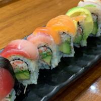 Rainbow Roll · Tuna, salmon, albacore, shrimp with California roll.