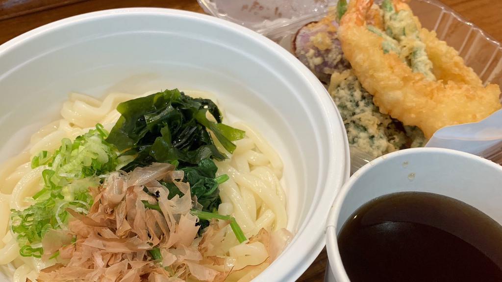 Tempura Udon · Japanese noodle in broth, with shrimp & vegetable tempura