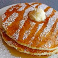 Pancakes · Two Buttermilk Pancakes Topped with Powder Sugar
Served with Butter and Syrup.