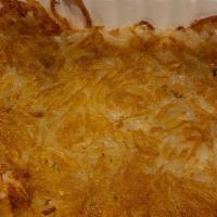 Hash Browns · Homemade Hashbrowns Peeled and cut from real potatoes daily! A Diner Favorite!!