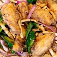 ORIGINAL GARLIC BUTTER · Thaibodia signature dry-rub style with your choice of chicken breast, wings, or fish (rock c...