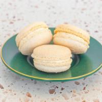Lychee Macaron · Our Lychee macarons are made with real lychee fruit, so you might get some lychee chunks wit...