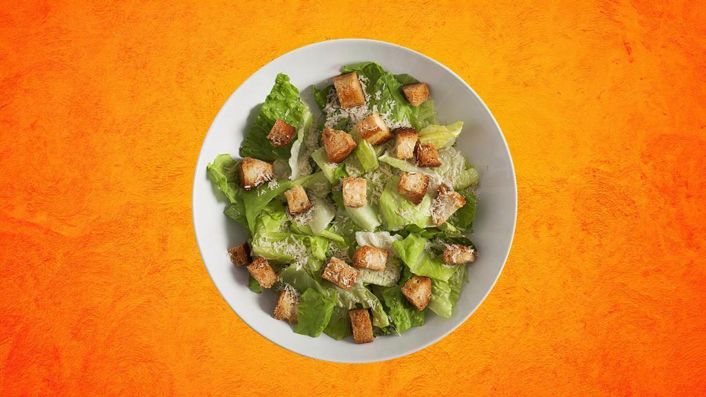 Caesars Salad · Fresh crisp romaine lettuce, tossed with Caesars dressing and topped with parmigiano reggiano and croutons
