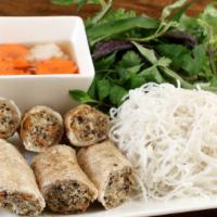 Chả Nem Cua · Crispy imperial rolls filled with crab, shrimp and pork. Served with rice vermicelli, fresh ...
