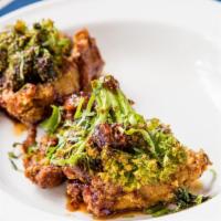 Tandoori Fried Chicken · Gluten Free. Brocolli, Soy Sauce, Curry Leaf Mustard BBQ Sauce