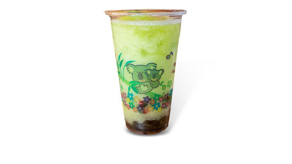 Green Tea Boba Milk Tea · Green milk tea served with black tapioca pearls and over ice.