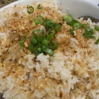 Garlic Fried Rice · Good for three people.