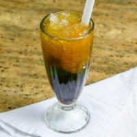 Sago't Gulaman · Tapioca pearls and cubed gelatin in syrup with shaved ice.