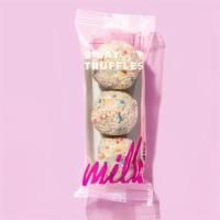 B'day Cake Truffles 3 pack · Rainbow-flecked, vanilla-infused cake bites, coated in a barely-there drizzle of white choco...