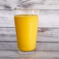 Mango Lassi · Made with mango pulp milk and suger