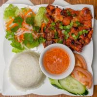 Grilled Marinated Chicken with Rice · Marinated lemongrass chicken