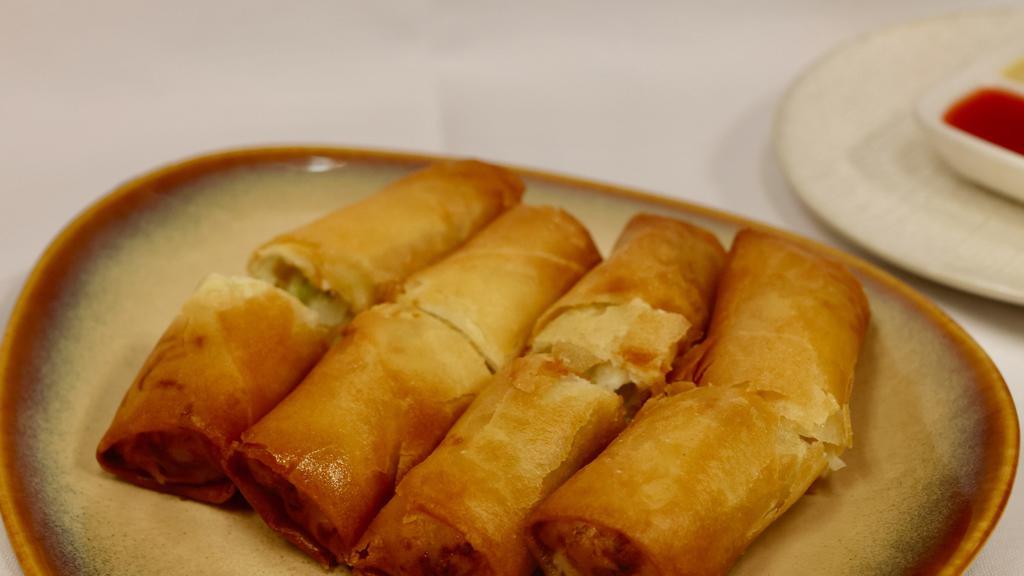Egg Rolls · Vegetarian. Comes with four.