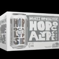 Hopocalypse Hazy - 6 Pack · Hazy Double IPA, 8.4% ABV (6 pack of 12oz cans). **NOT FOR CONSUMPTION IN THE RESTAURANT**. ...