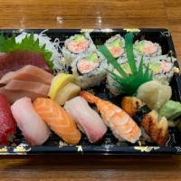 Sushi & Sashimi Platter · Chef's choice of 6pcs Nigiri, 7pcs Sashimi and 6pcs California Roll