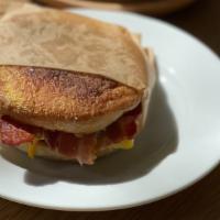 Breakfast Sammy · Eggs, Bacon & Cheese on an English muffin