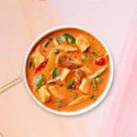 Red And Veggies · Red curry with assorted vegetables and Thai basil.