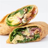 Morning Glory Wrap · Scrambled Eggs, Avocado, Super Greens Blend, Roasted Potato, Pickled Red Onions, Goat Cheese...