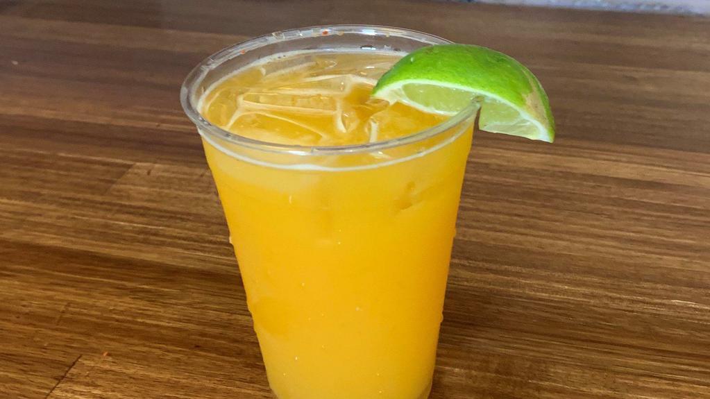Mango Shandy · Tropical version of the classic shandy, with mango, lime, ginger and beer . Make it a Pitcher - Sm $21  Lg $30