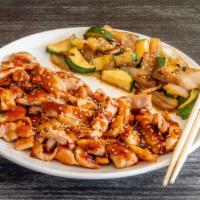 Hibachi Chicken OR Salmon · Hibachi Chicken served with Hibachi vegetable and a choice of Vegetable Fried Rice or Steame...